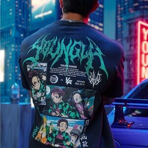 YOUNGLA- 4297-DEMON SLAYER: KIMETSU NO YAIBA -ANIME TEES - Protagonists -Large